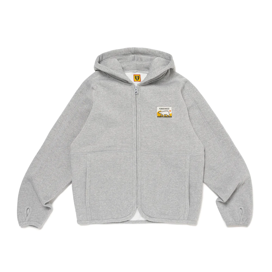 휴먼 메이드 플리스 스웻 집 후디 그레이 HM26CS043-GRAY
