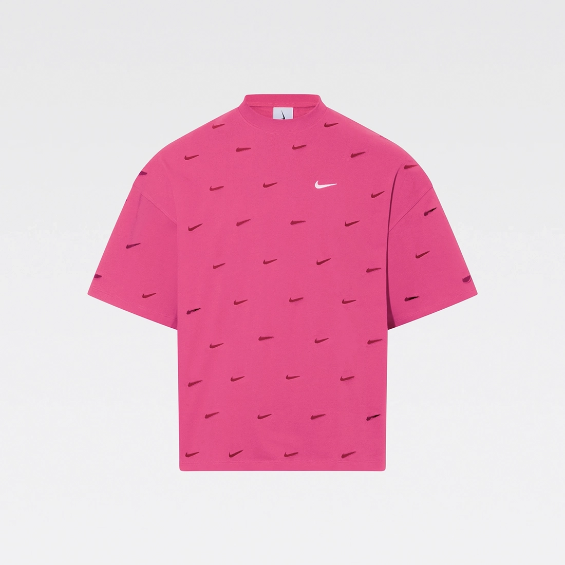 자크뮈스 x 나이키 르 스우시 티셔츠 다크 핑크 245JS316-2529-450/FJ3478-653