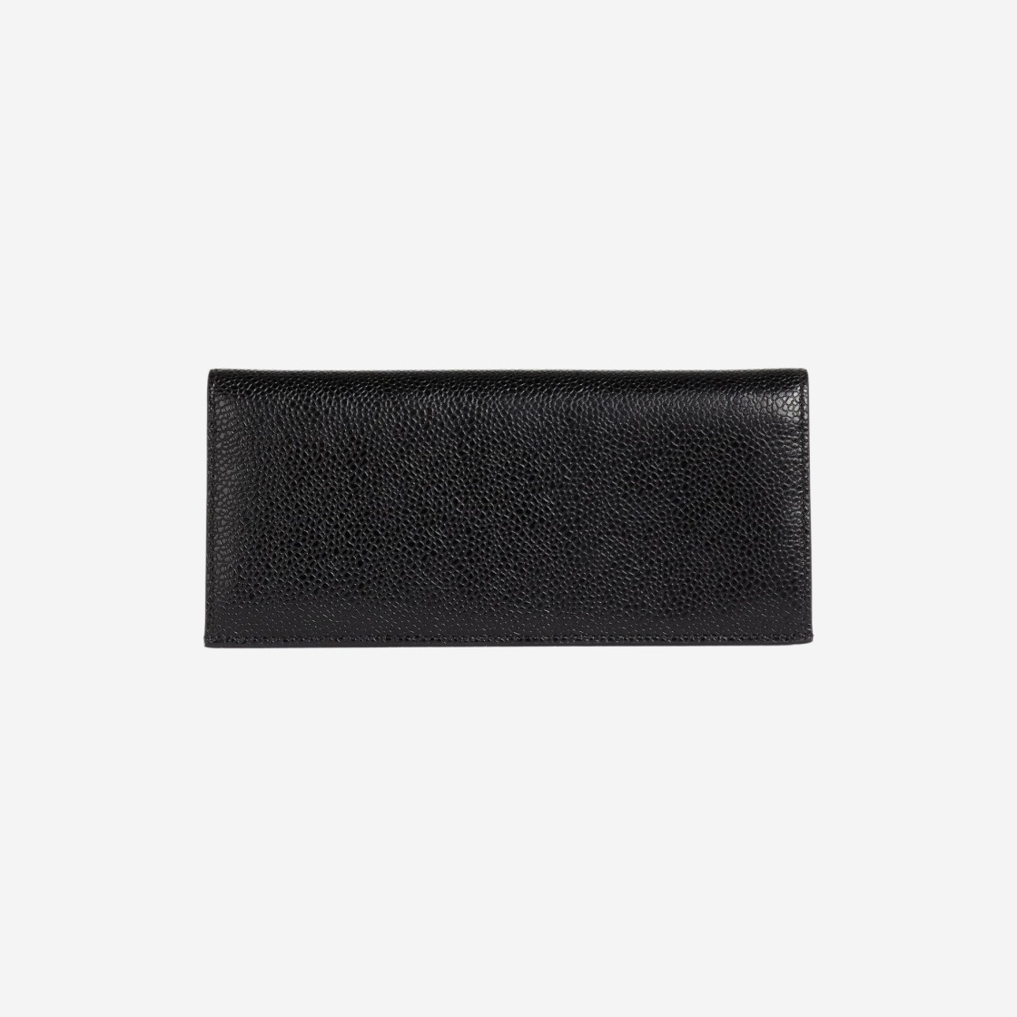 Black Pebble Grain Leather Debossed 4-Bar Long Jacket Wallet