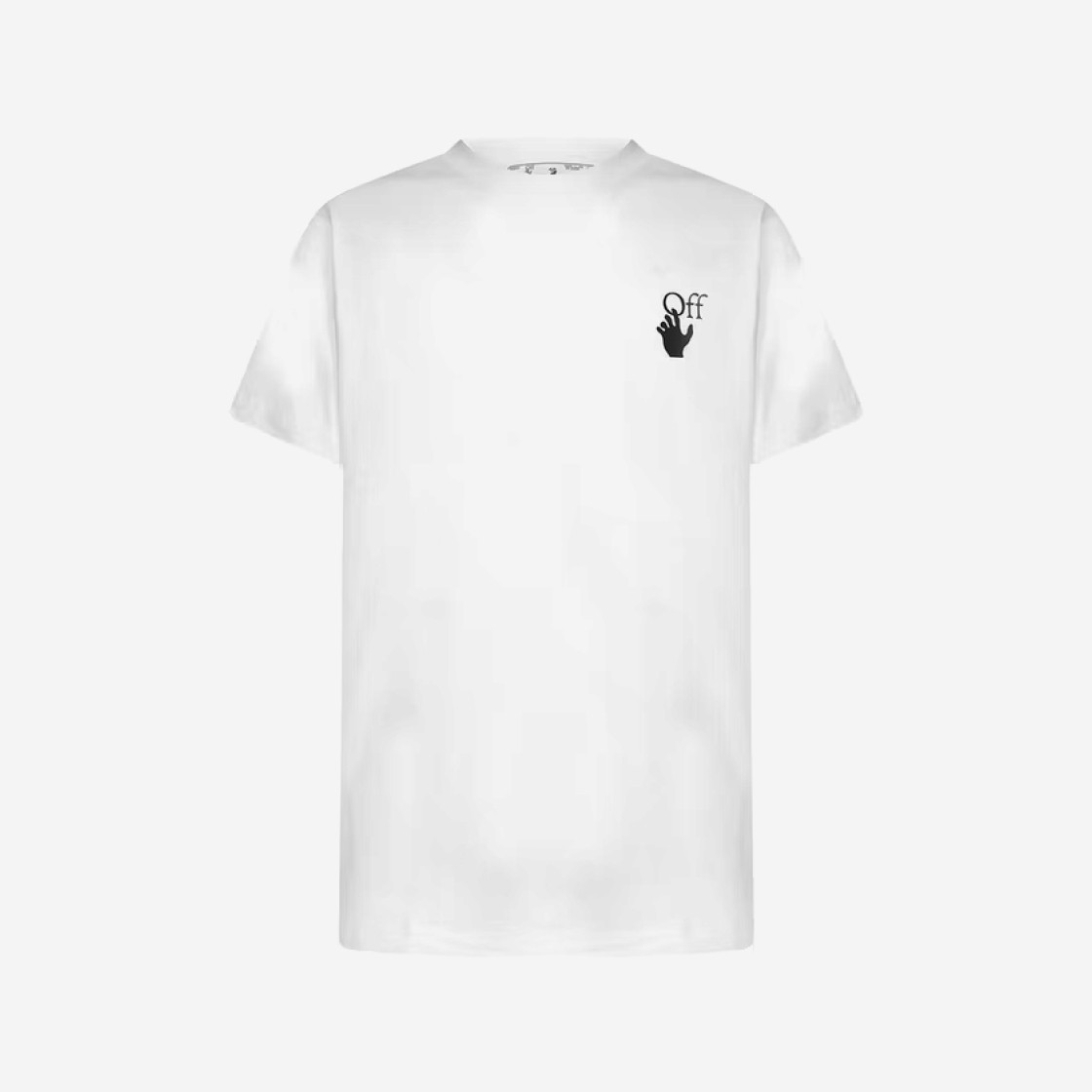오프화이트 디그레이드 애로우 슬림 숏슬리브 티셔츠 화이트 멀티컬러 OMAA027F21JER0050184