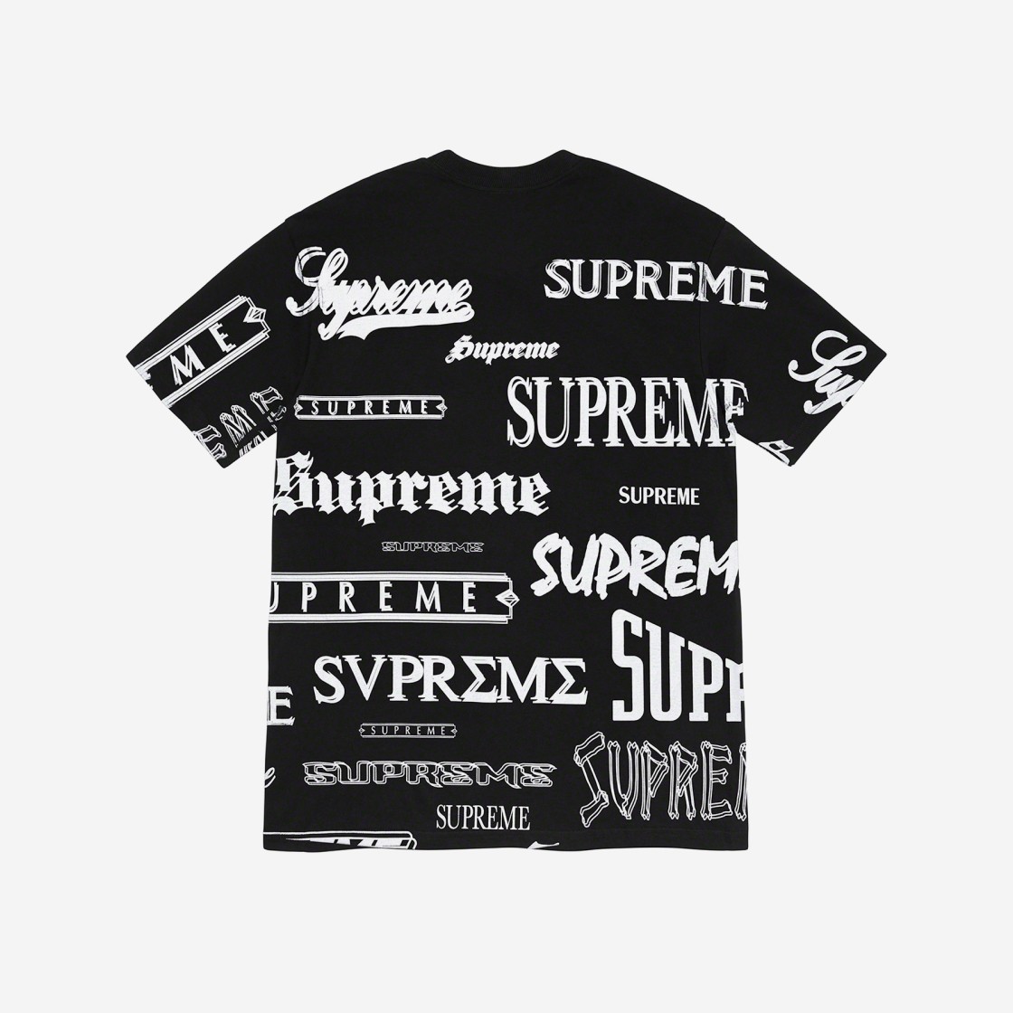 SUPREME] 슈프림 멀티 로고 티셔츠 블랙 - 20FW 발매 정보 - 럭드 (LUCK-D)