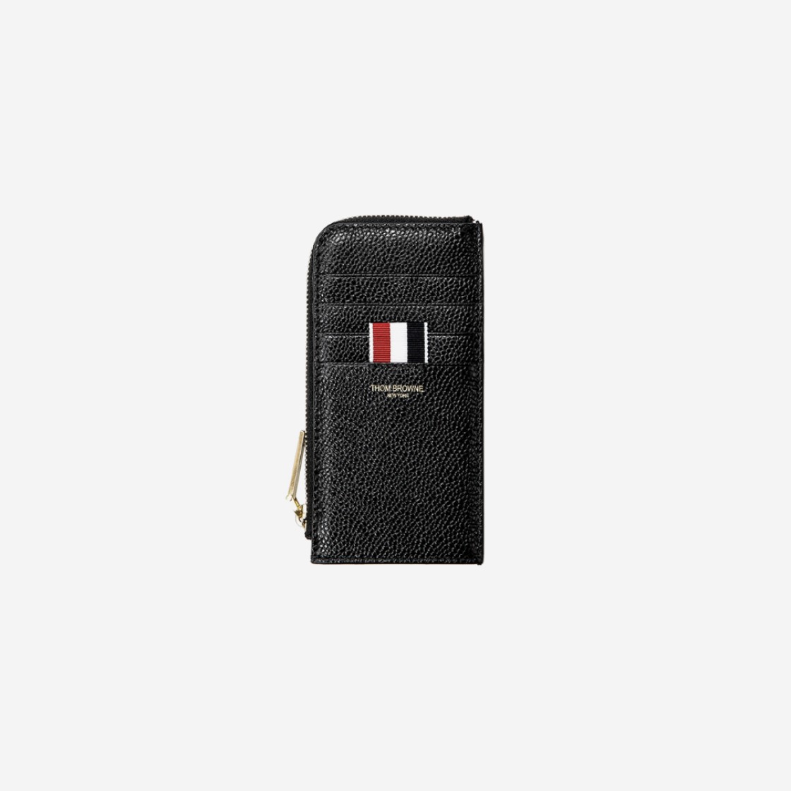 톰브라운 페블 그레인 레더 스트라이프 집어라운드 지갑 블랙 MAW080A-00198-001