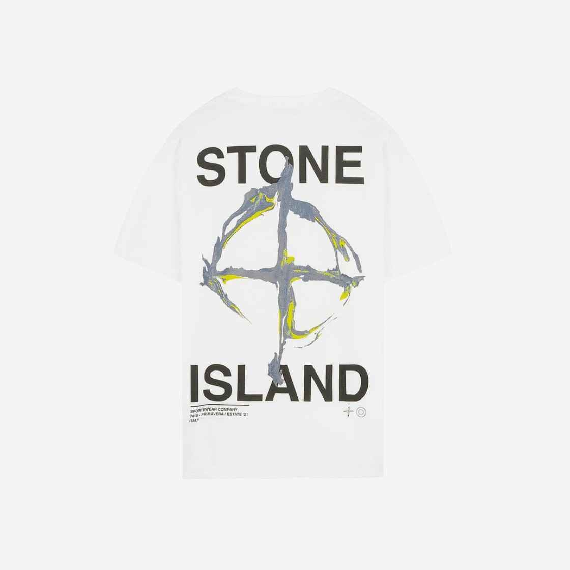 스톤 아일랜드 2NS85 마블 쓰리 티셔츠 화이트 - 21SS 74152NS85-V0001