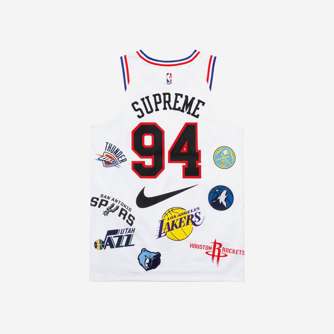 슈프림 x 나이키 NBA 팀 어센틱 저지 화이트 - 18SS AQ4228-100