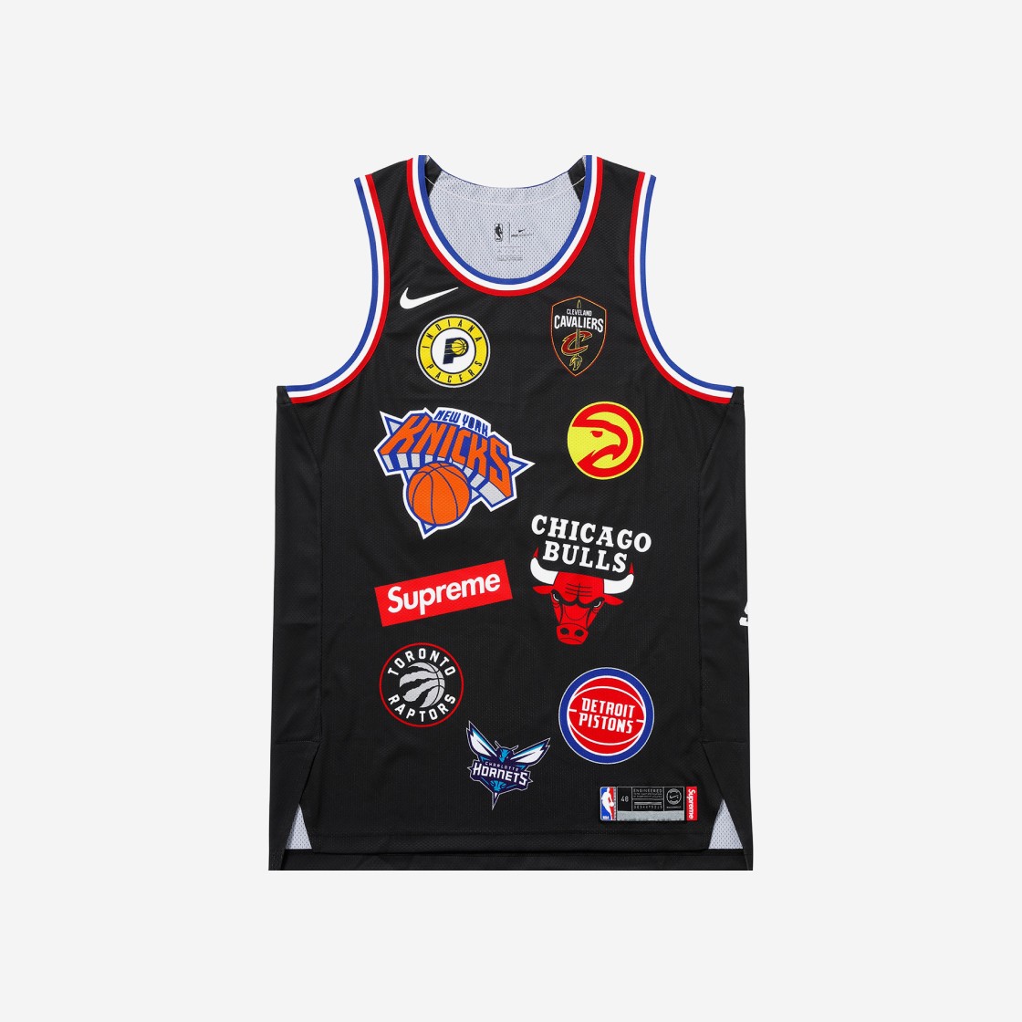 슈프림 x 나이키 NBA 팀 어센틱 저지 블랙 - 18SS AQ4227-010