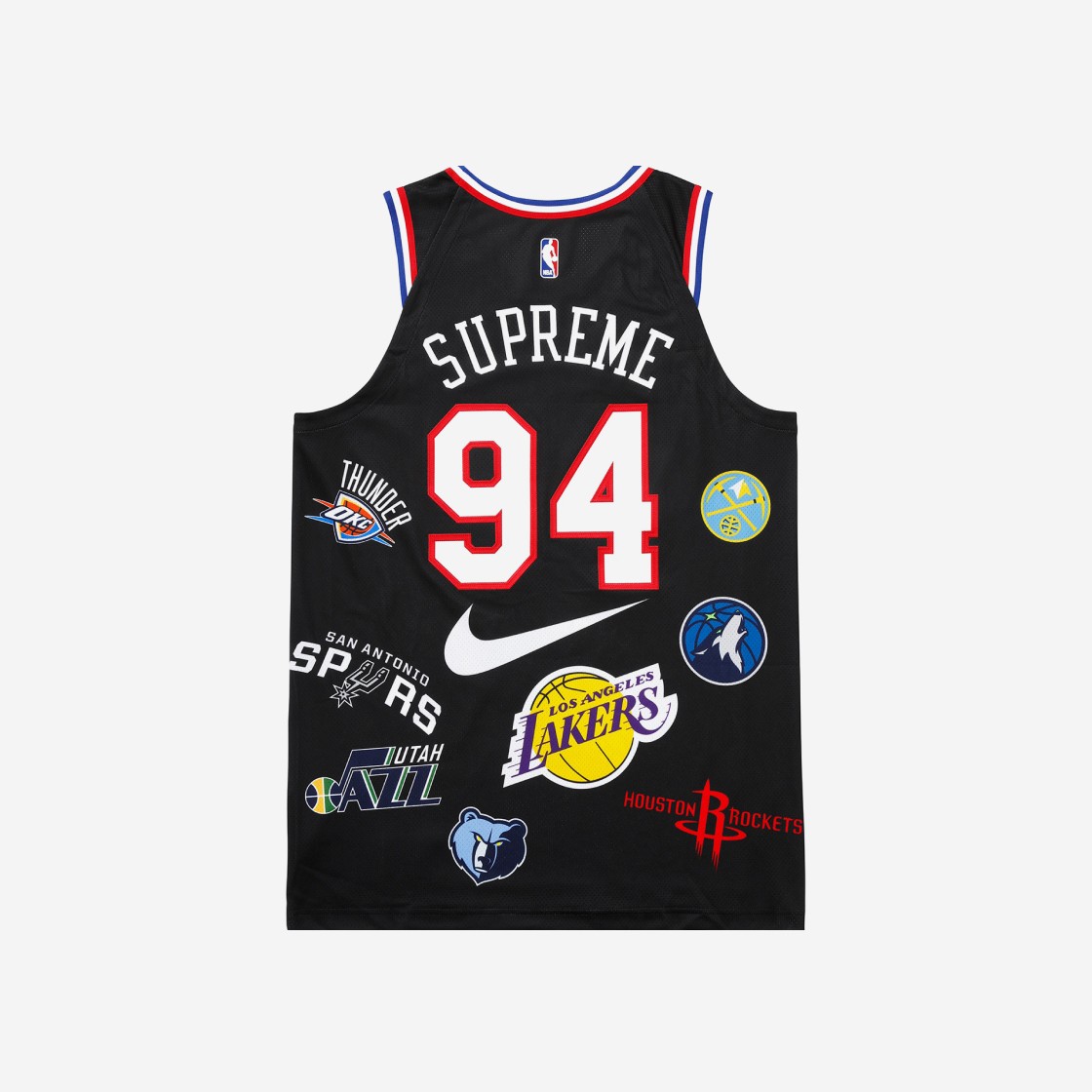 슈프림 x 나이키 NBA 팀 어센틱 저지 블랙 - 18SS AQ4227-010