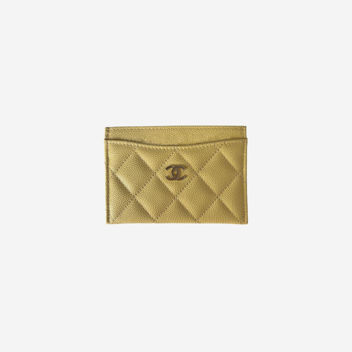 Chanel Classic Card Holder AP0213 Beige in Shiny Grained Calfskin