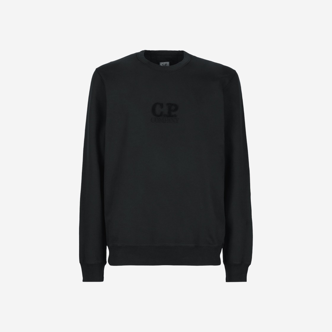 C.P. 컴퍼니 라이트 플리스 로고 스웨트 셔츠 블랙 - 22FW 13CMSS229A002246G999