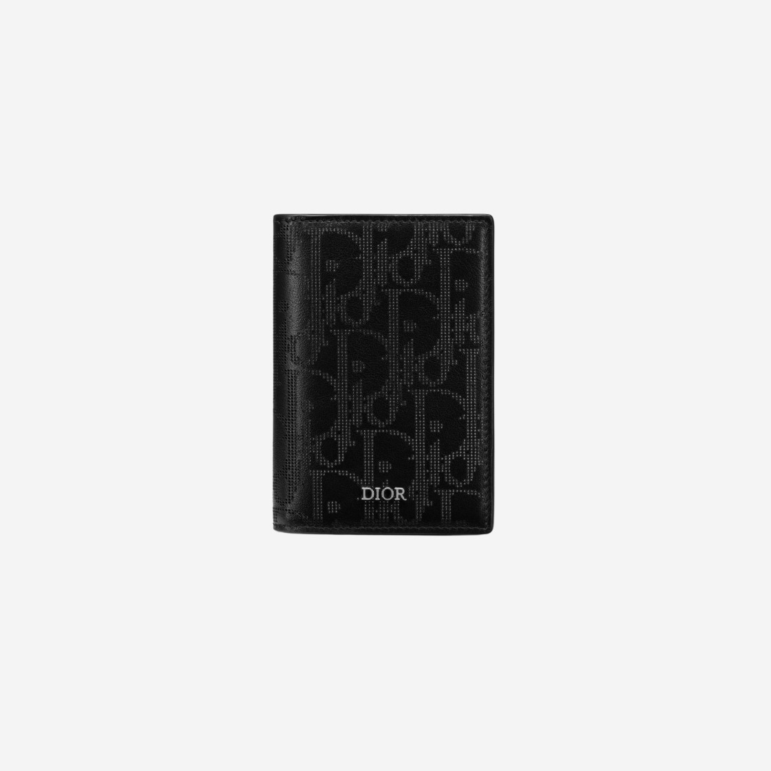 Bi-Fold Card Holder Black Dior Oblique Galaxy Leather