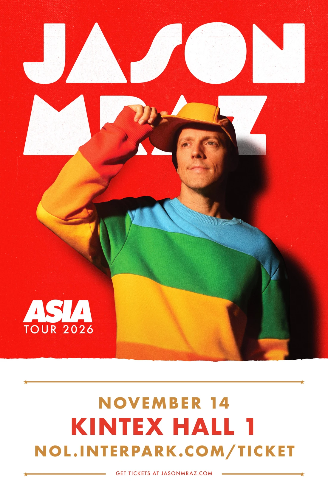 제이슨 므라즈(Jason Mraz) 아시아 투어 2026 - 서울 티켓팅 안내