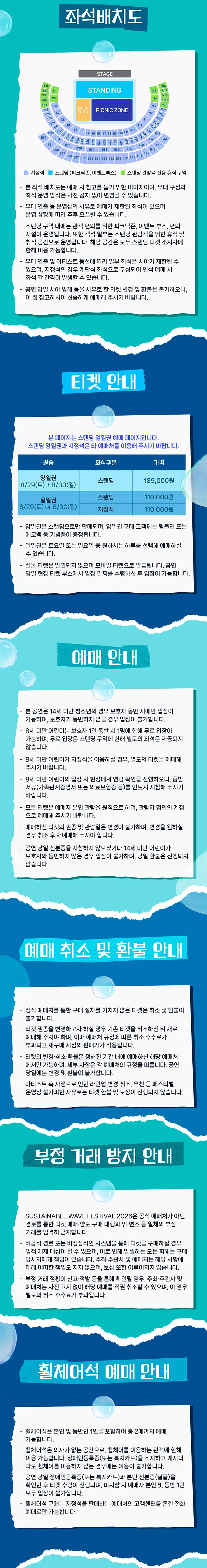 Sustainable Wave Festival 티켓팅 안내